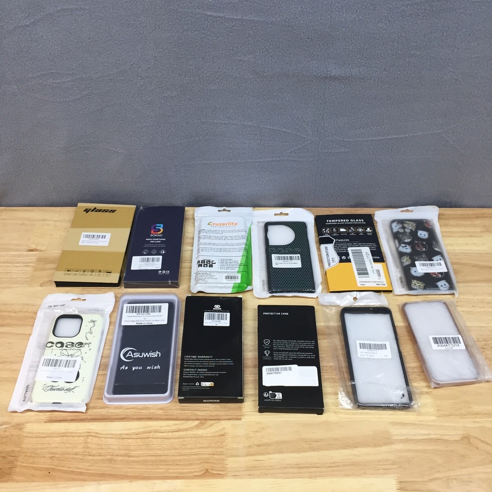 Lot of‎ 12 New Phone Cases & Screen Protectors iPhone Pixel Moto Mixed Bundle